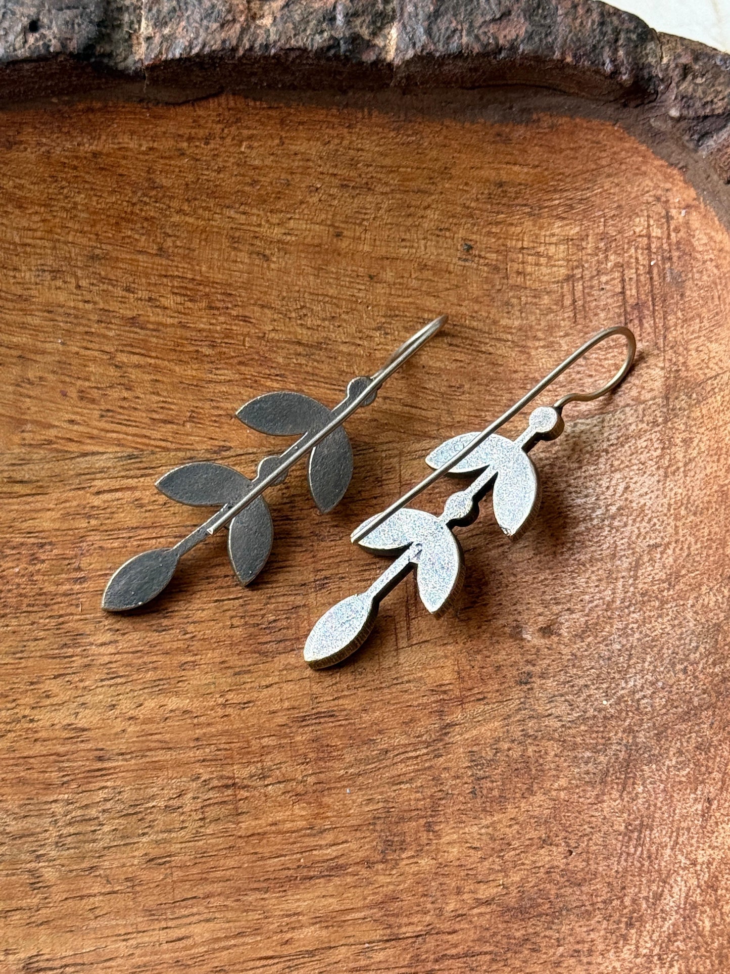 Leaf Petal Hook Earrings – Nature-Inspired Elegance