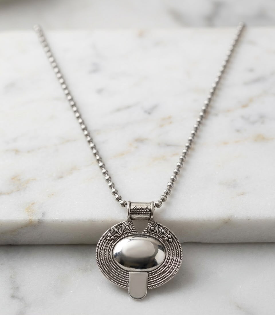 Chandrika Oxidised Pendant Necklace