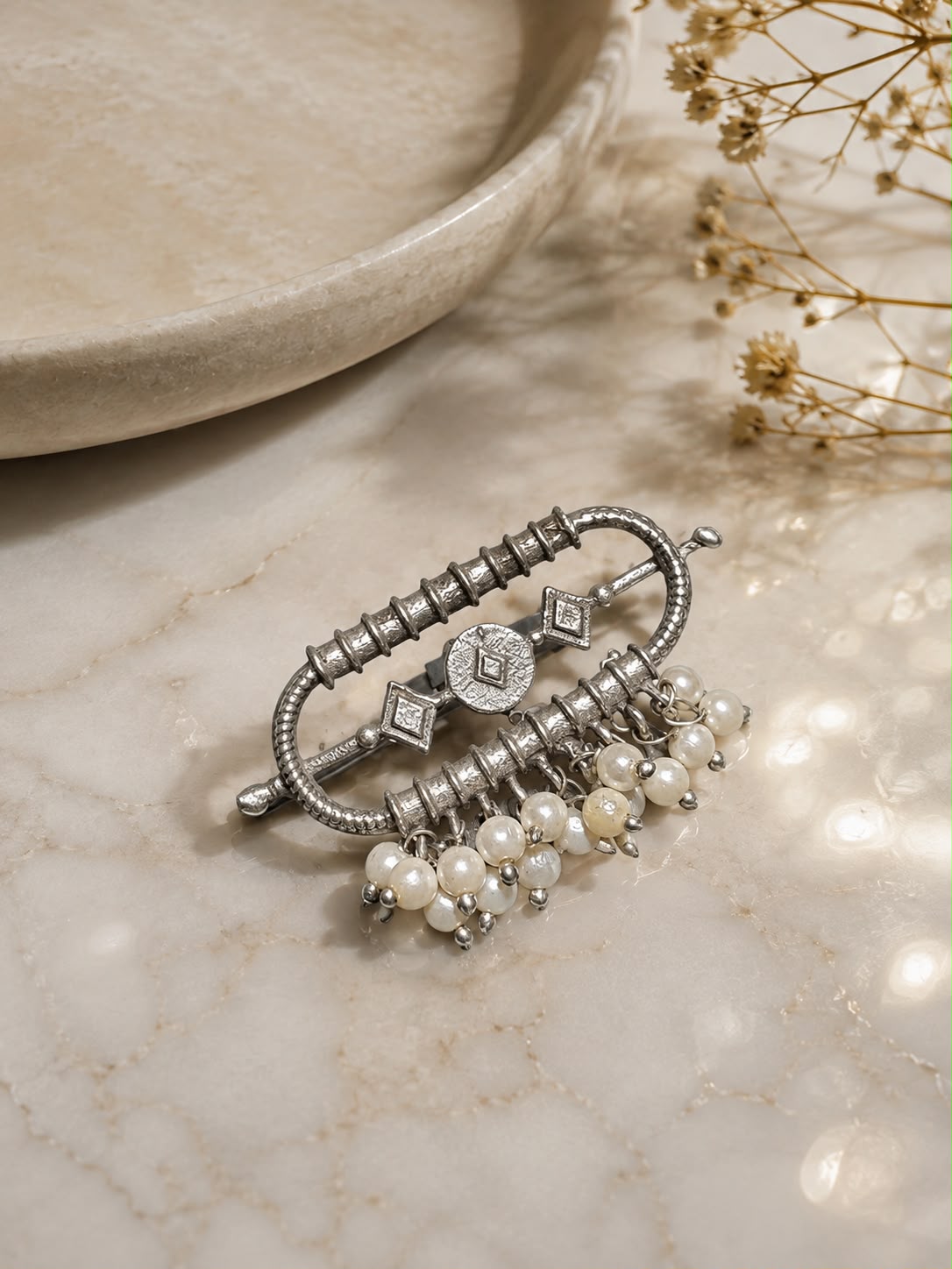 Noorika Pearl Ring – Adjustable Size