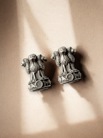 Lightweight Brass Ashok Stambh Stud