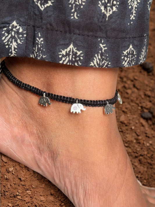 Elephant Charm Anklet for Women