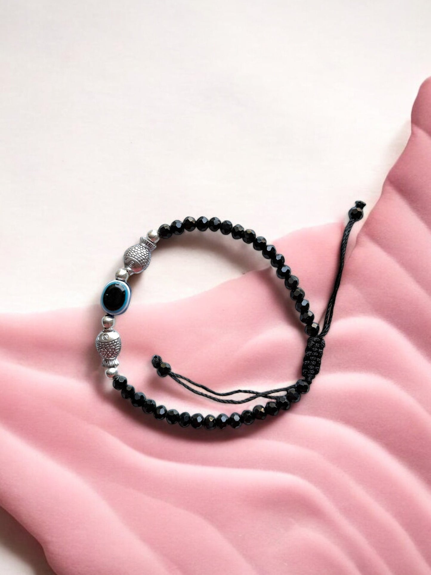 Evil Eye Fish Charm Bracelet