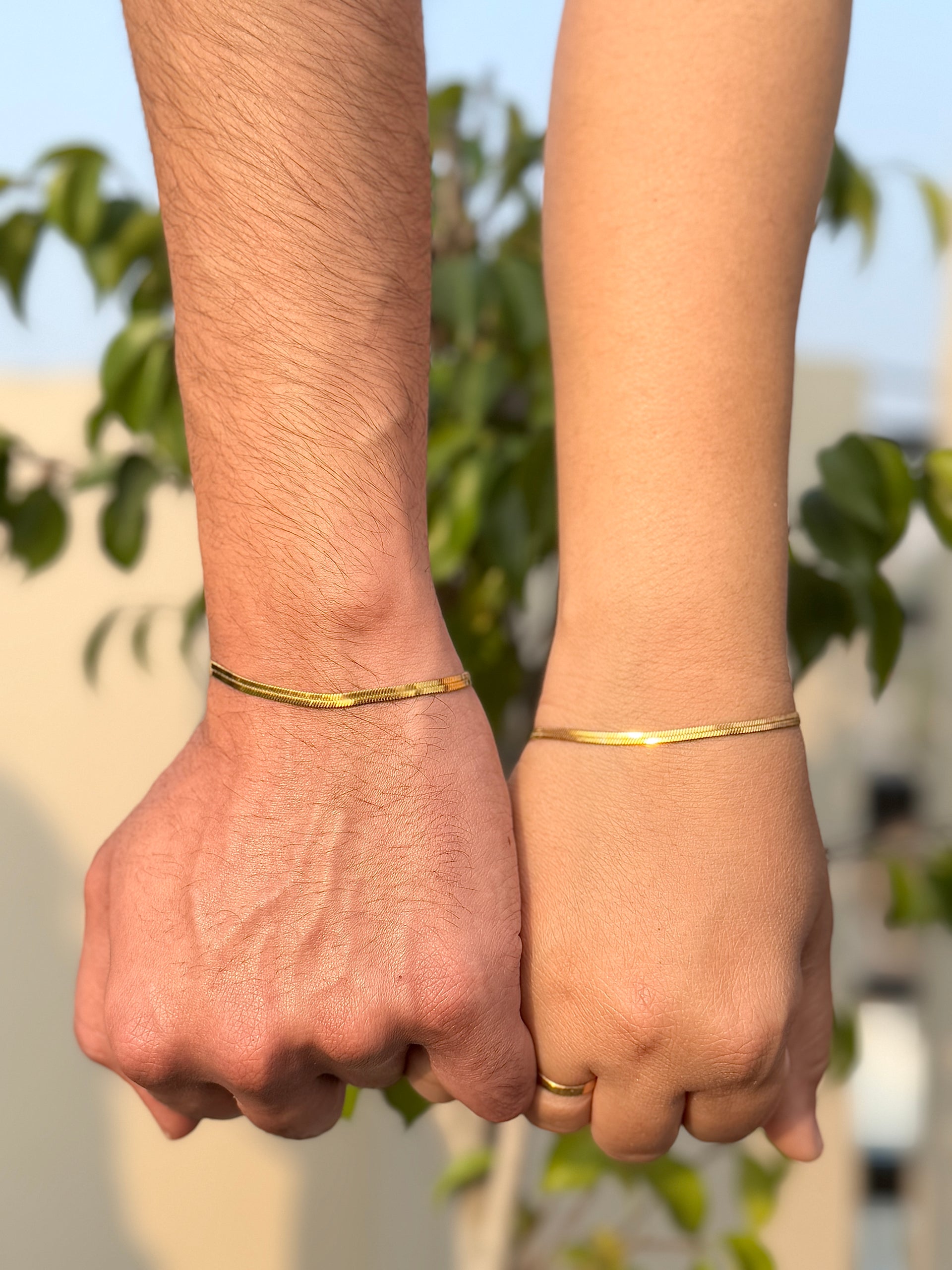 Love Bracelets for Couples Gold Anti-Tarnish Matching Bracelets