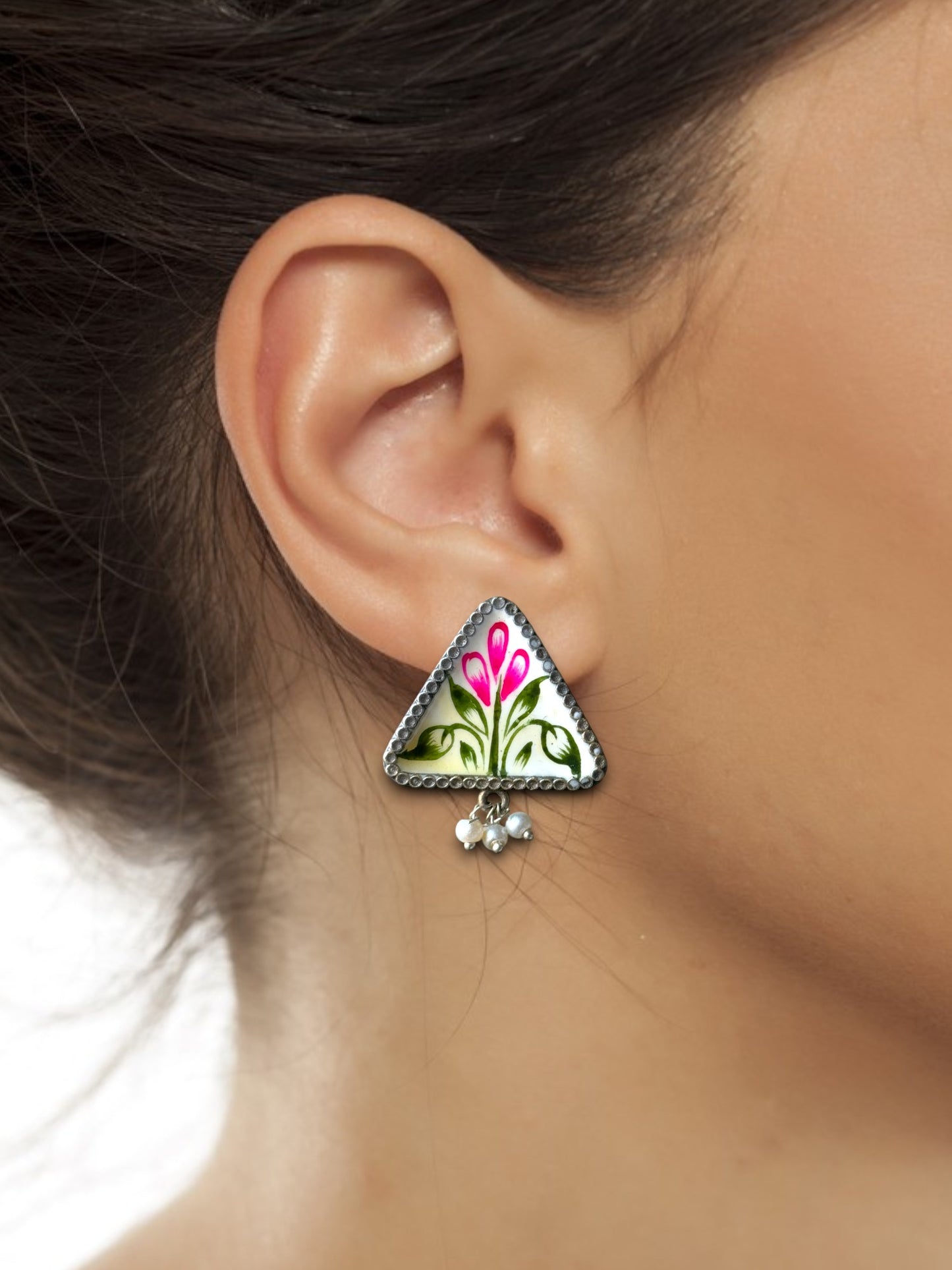 Artisan Hand-Painted Elegant Earrings
