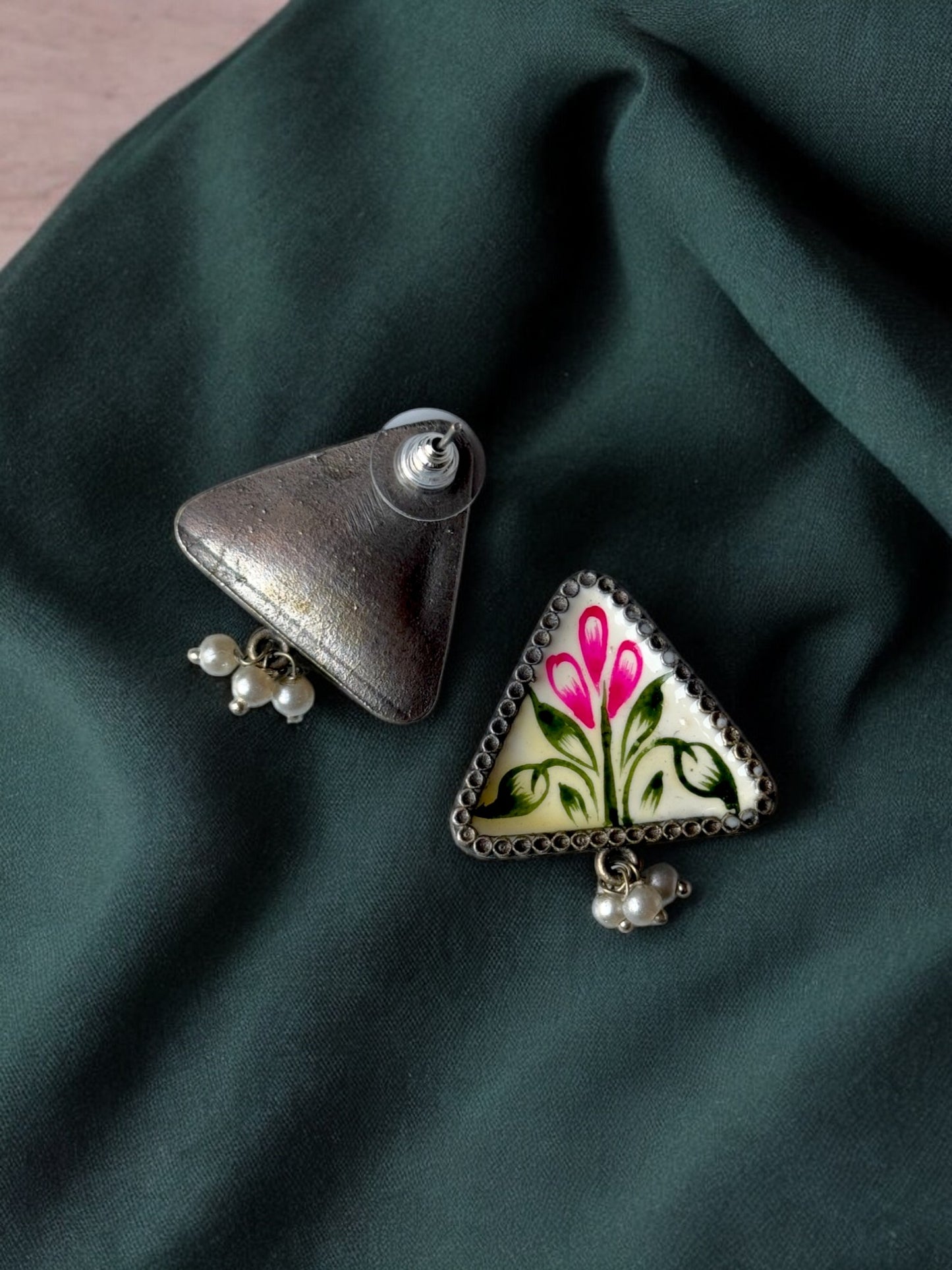Artisan Hand-Painted Elegant Earrings
