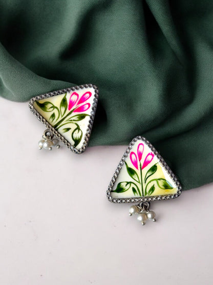 Artisan Hand-Painted Elegant Earrings