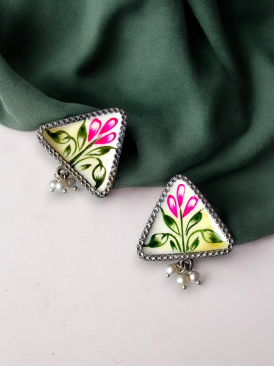 Artisan Hand-Painted Elegant Earrings
