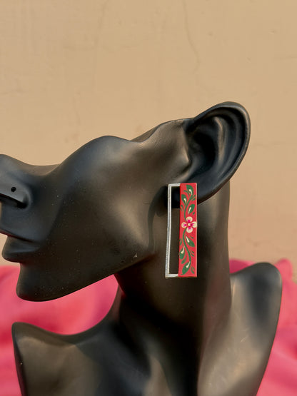 Hand-Painted Statement Earrings