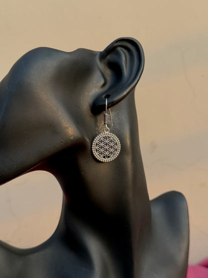 Sterling Silver Jali Hook Earrings | 925 Sterling Silver
