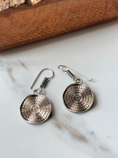 Sterling Silver Meshed Drop Earrings | 925 sterling silver