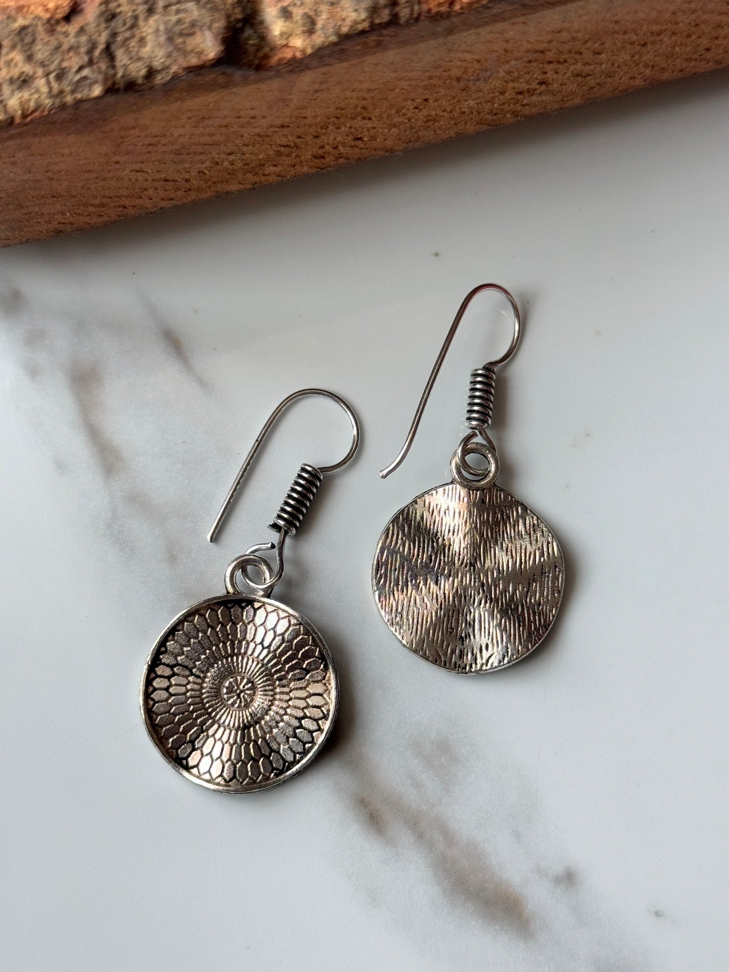 Sterling Silver Meshed Drop Earrings | 925 sterling silver