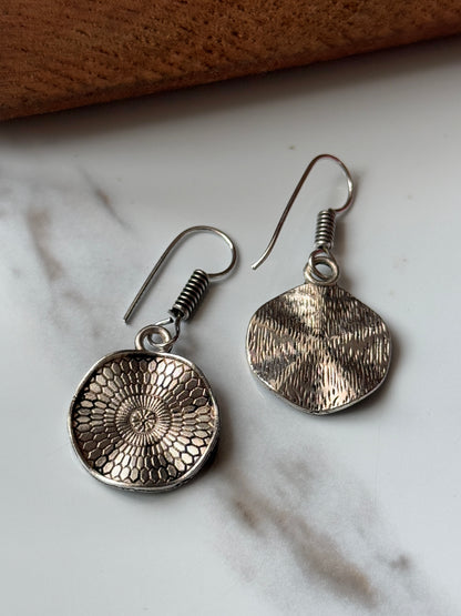 Sterling Silver Meshed Drop Earrings | 925 sterling silver