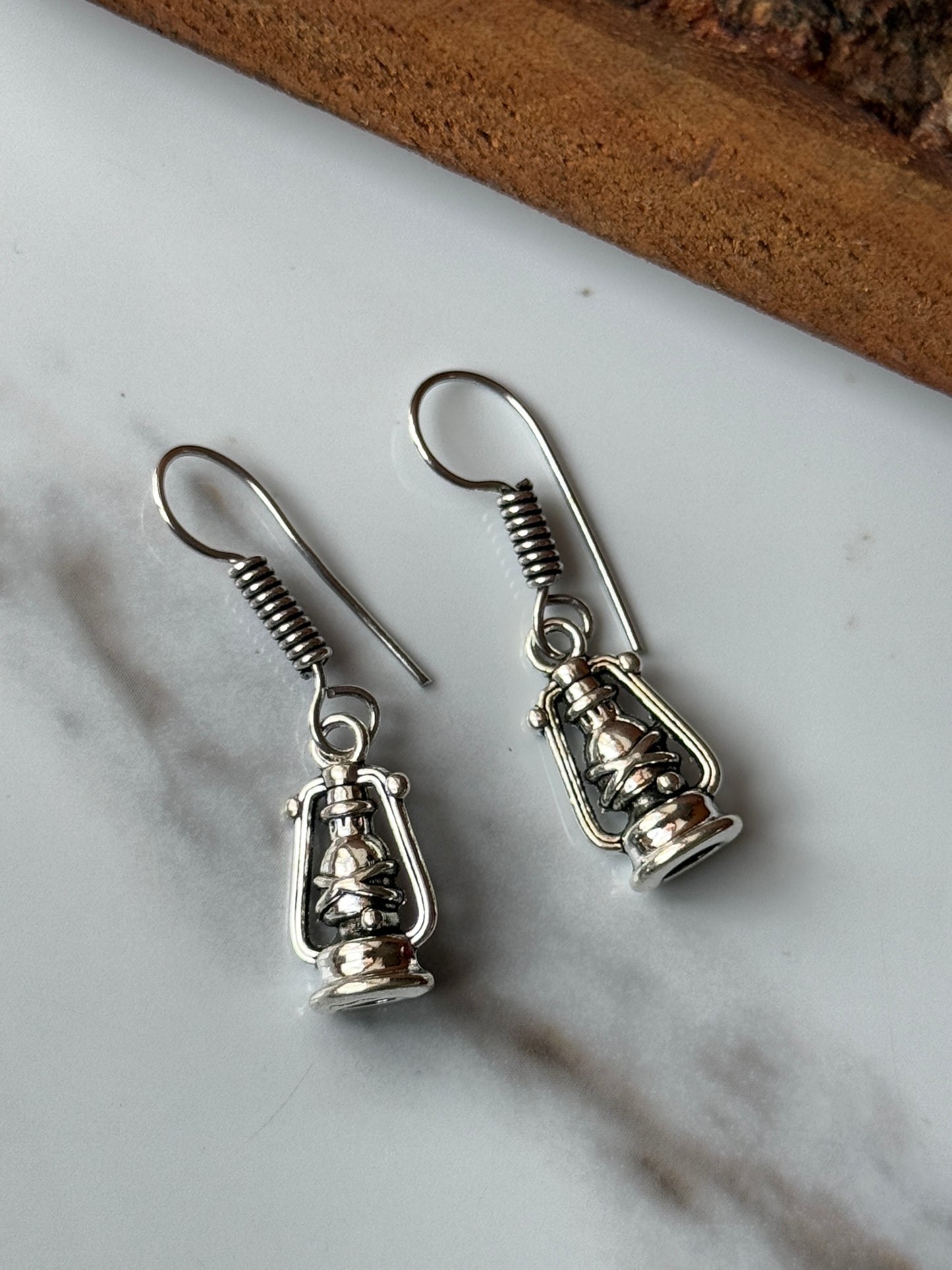 Sterling Silver Lantern Drop Earrings | 925 Sterling Silver