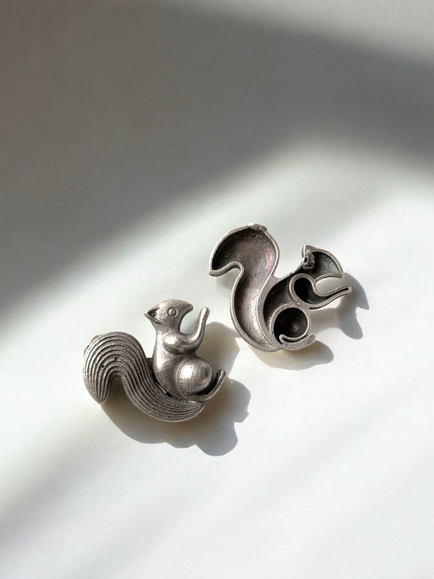 Squirrel German Silver Stud Earrings