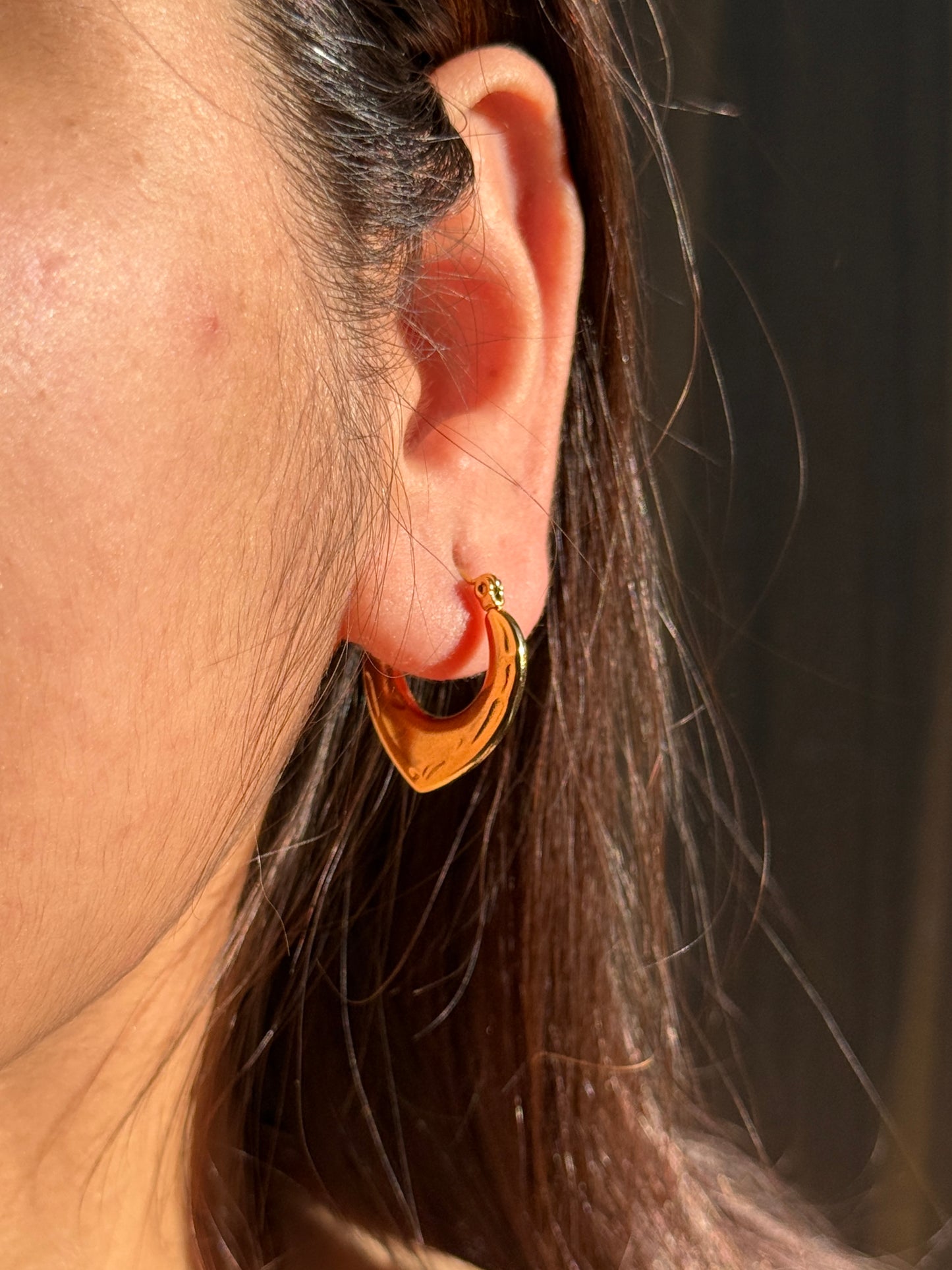 Anti-Tarnish V-Shaped 18KT Gold Plated Earrings | Waterproof & Hypoallergenic