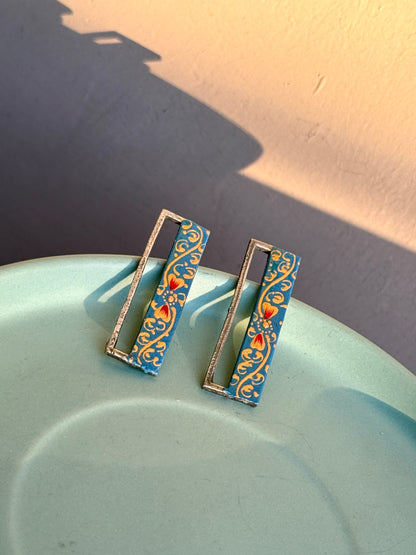 Hand-Painted Statement Earrings