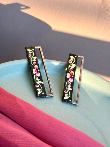 Hand-Painted Statement Earrings