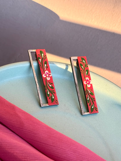 Hand-Painted Statement Earrings