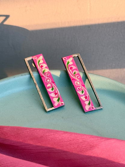 Hand-Painted Statement Earrings