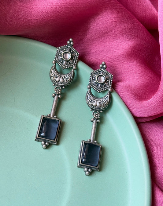 Lightweight Brass Silver Earrings