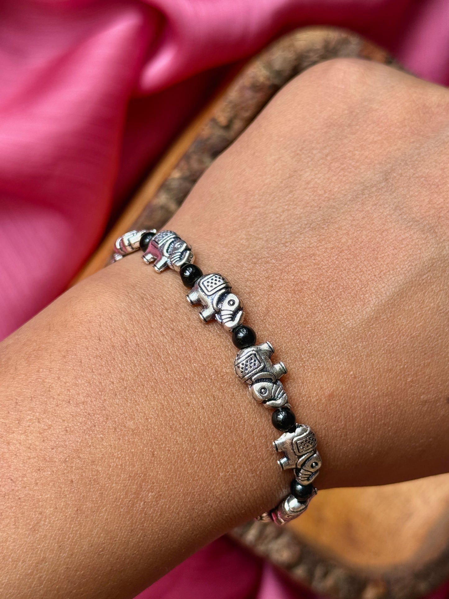 Elephant Charm Adjustable Bracelet