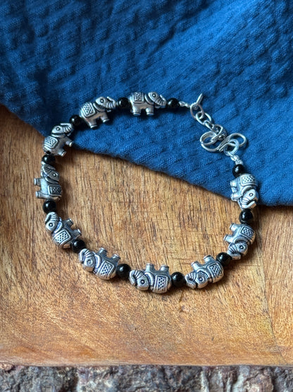 Elephant Charm Adjustable Bracelet