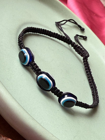 Evil Eye Charm Adjustable Anklet for Women
