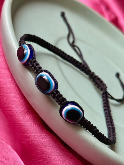 Evil Eye Charm Adjustable Anklet for Women