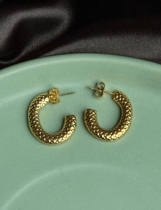 Anti-Tarnish Semi Hoop Earrings