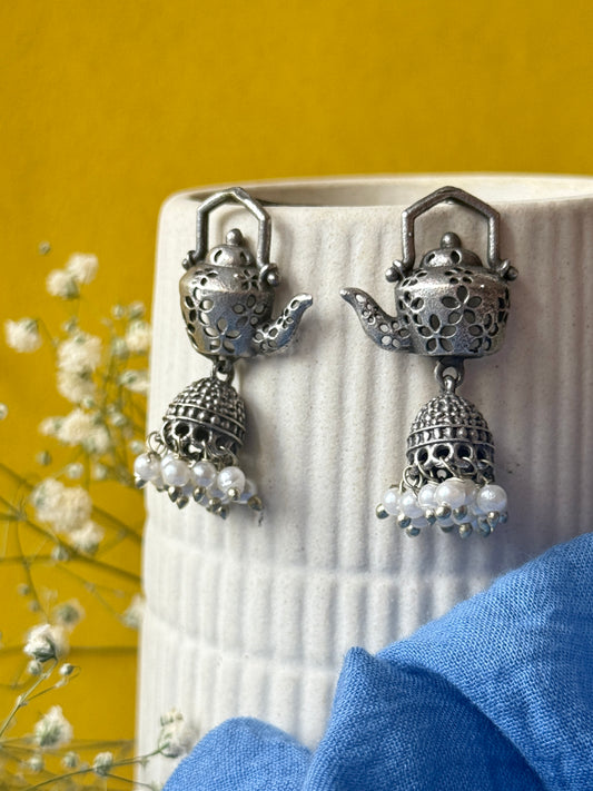 Kettle Earrings with Jhumki
