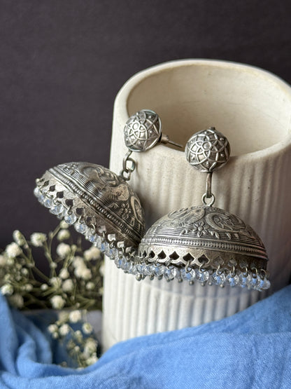 Lightweight Engraved Jhumkas