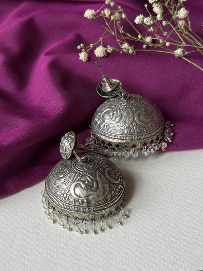 Lightweight Engraved Jhumkas
