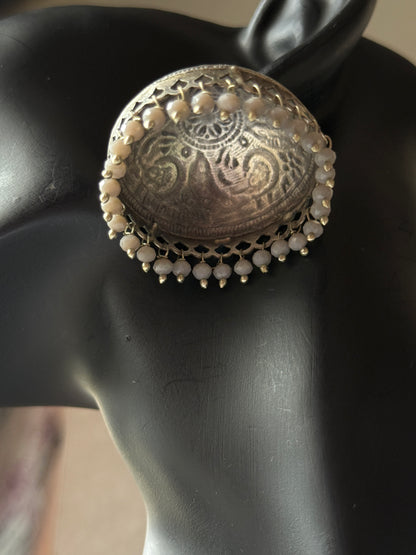 Lightweight Engraved Jhumkas