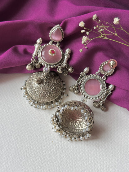 Silver Lookalike Jhumka with Ghungroo