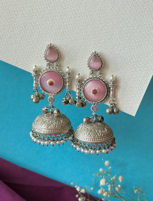 Silver Lookalike Jhumka with Ghungroo