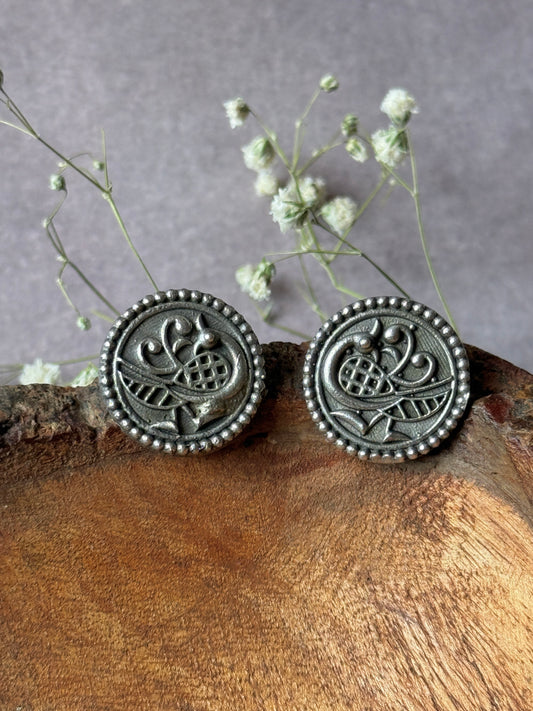 Daily Wear Self-Engraved Small Stud Earrings