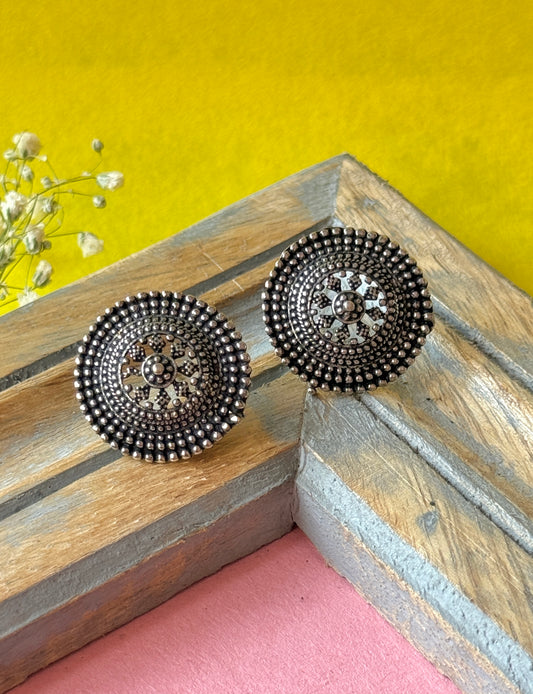 Small Oxidized Stud Earrings – Everyday Charm