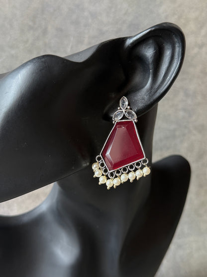 Contemporary Silk Stone Earrings