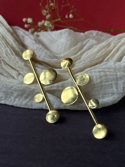 Anti-Tarnish Brass Contemporary Earrings