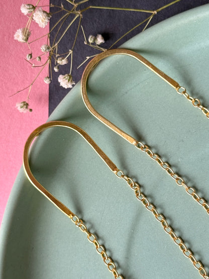 Anti-Tarnish Brass Star Hanging Earrings
