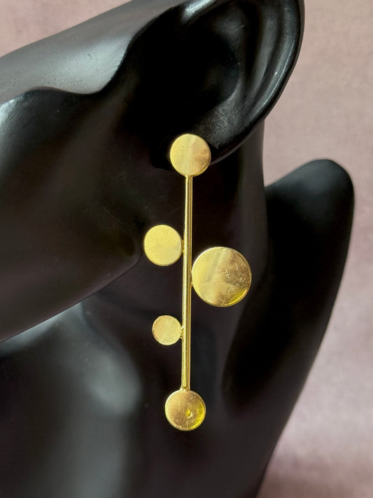 Anti-Tarnish Brass Contemporary Earrings