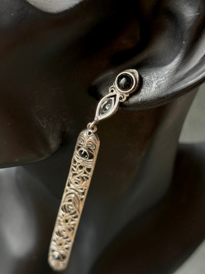 Silver Lookalike Long Hanging Earrings