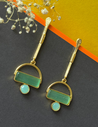 Golden Statement Long Earrings for Women