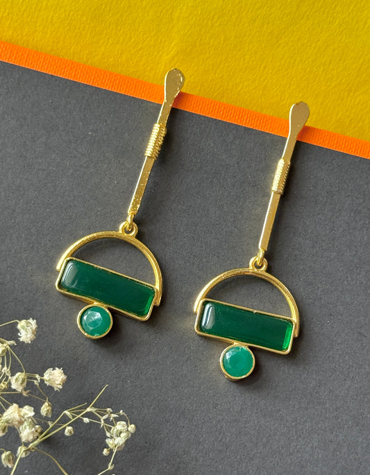 Golden Statement Long Earrings for Women