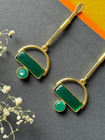 Golden Statement Long Earrings for Women