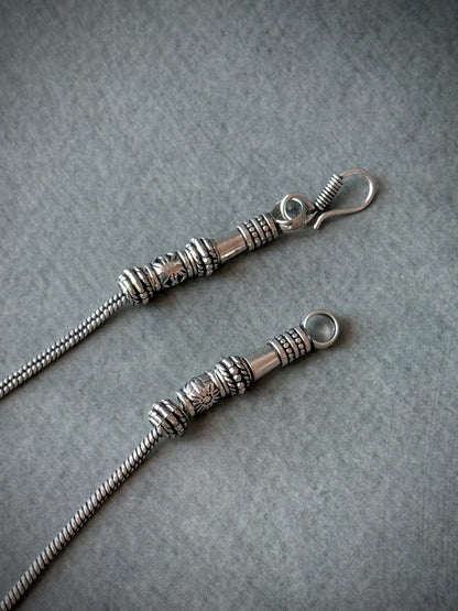 Radha Krishna Swing Oxidised Necklace with Chain