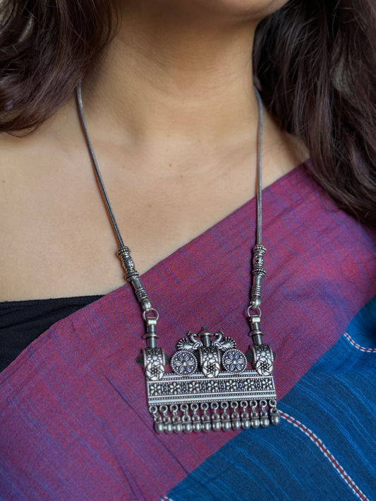 Antique Oxidised Necklace with Chain