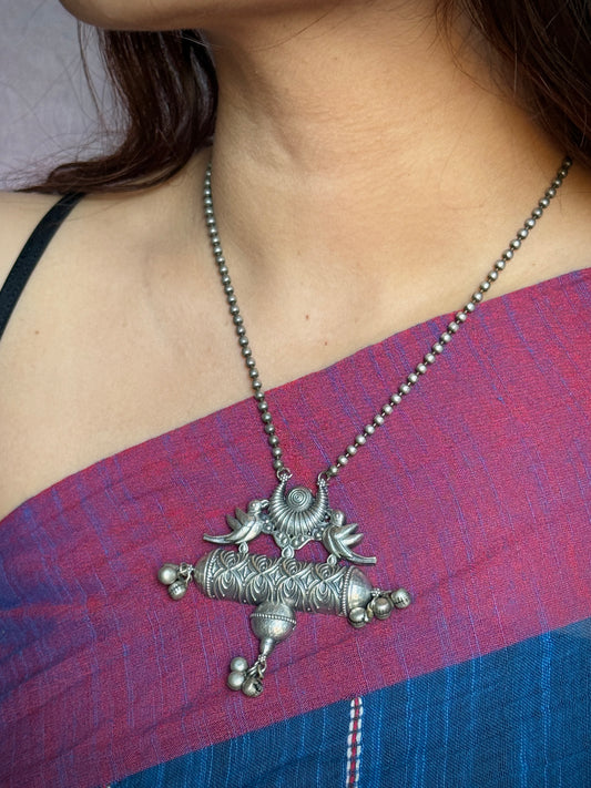 Birds Oxidised Necklace with Chain