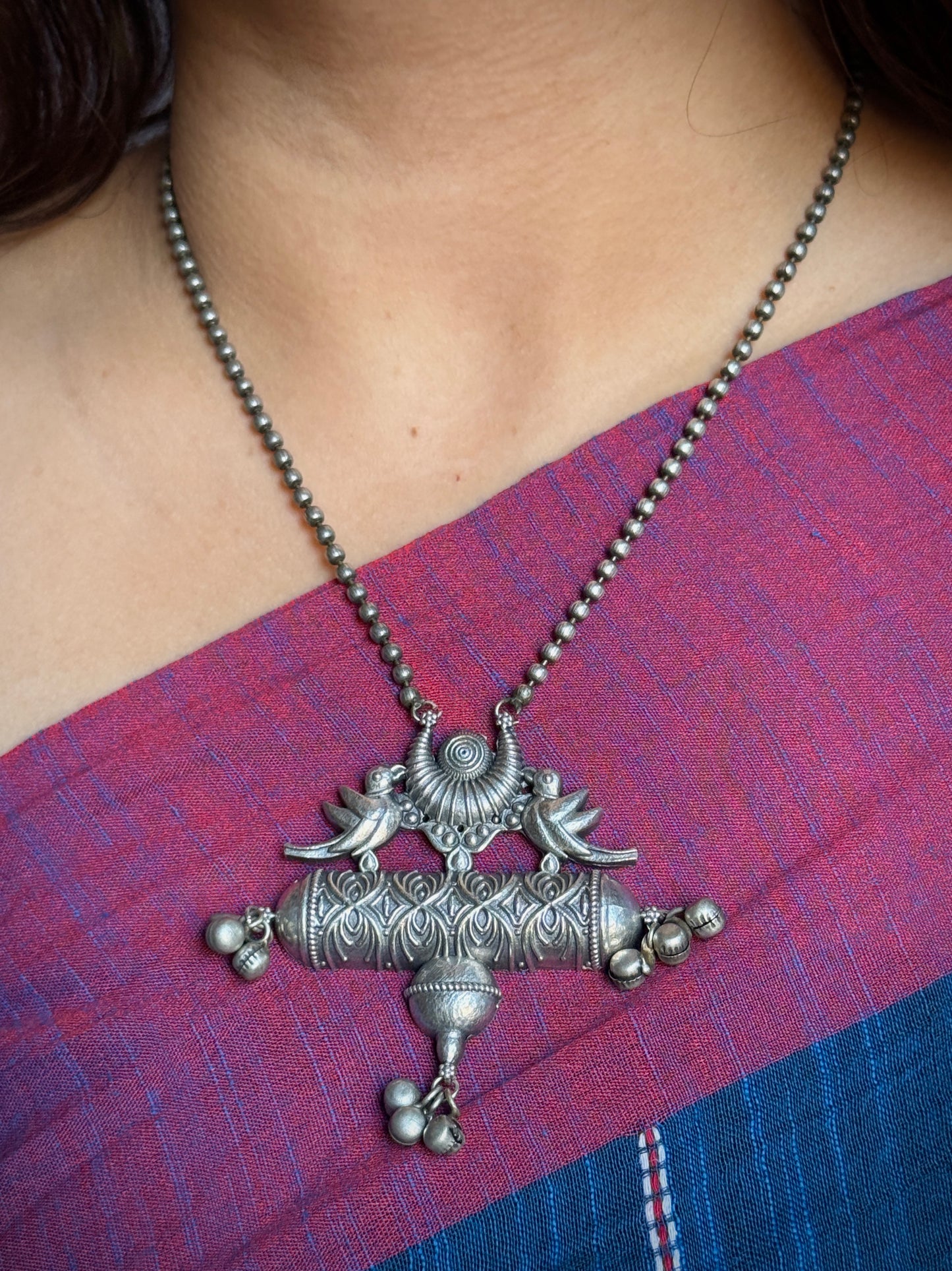 Birds Oxidised Necklace with Chain