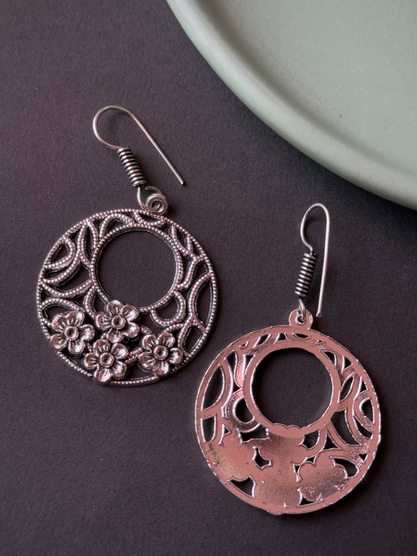 Circular Contemporary Earrings for Women